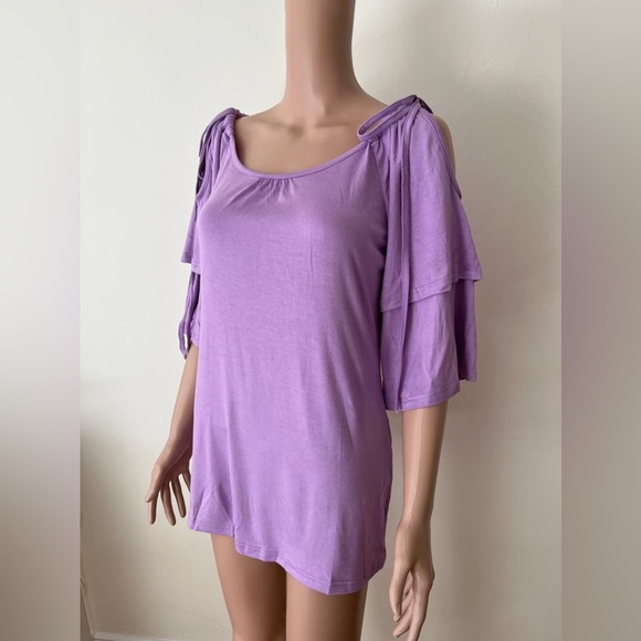 Tops - New blouse light purple off shoulder short sleeve casual shirt top medium